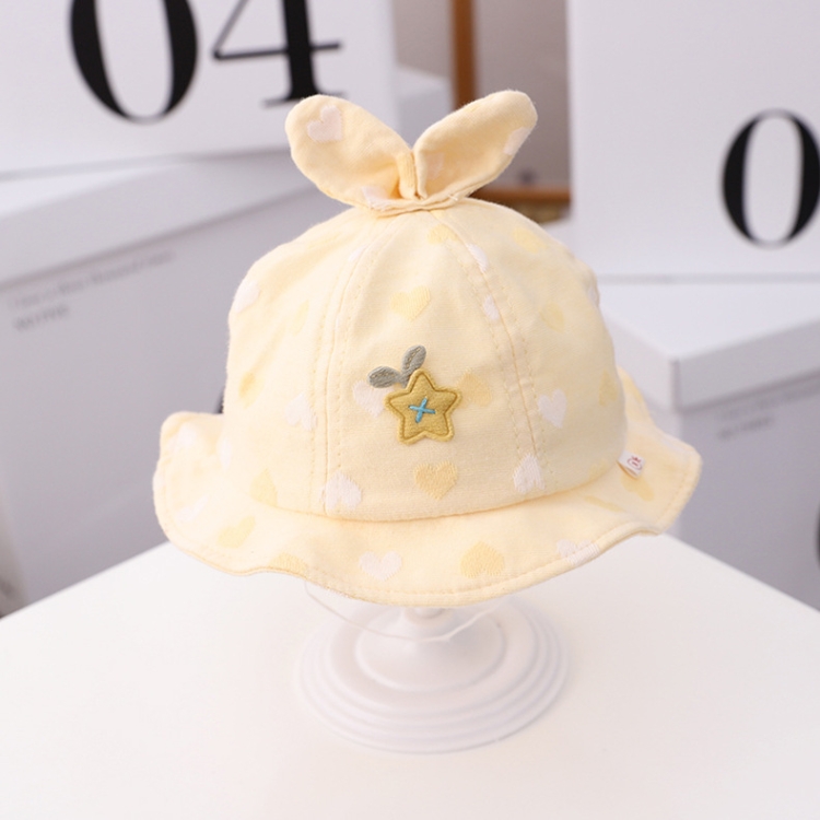 MZ9828 Star Grass Pattern Newborn Basin Hat Baby Cotton Hat Fisherman Hat, Around 42cm