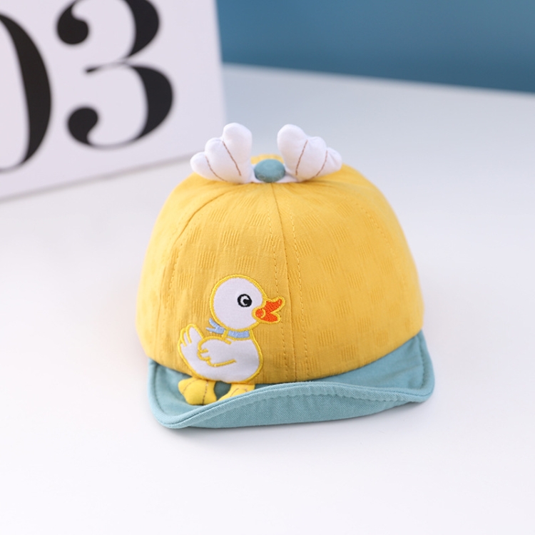 C0330 Cartoon Duck Shape Baby Peaked Cap Spring Baby Cotton Cap, 46cm Adjustable