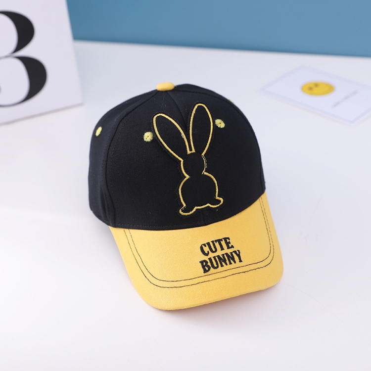 C0477 Cartoon Long-Eared Rabbit Pattern Baby Baseball Hat Children Peaked Cap, 50cm Adjustable