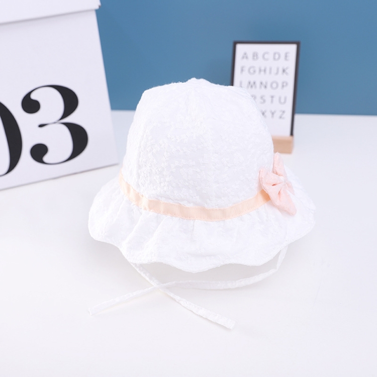 C0552 Bowknot Dot Baby Pot Hat Cotton Hat Fisherman Hat, Around 48cm