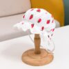 C0487 Strawberry Pattern Cotton Spring Baby Openning Lace Hat, One Size