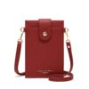T6029 Niche Messenger Bag Thin Ladies Mobile Wallet, Blue, Red, Black, Light Pink, Green, Brown, Gray
