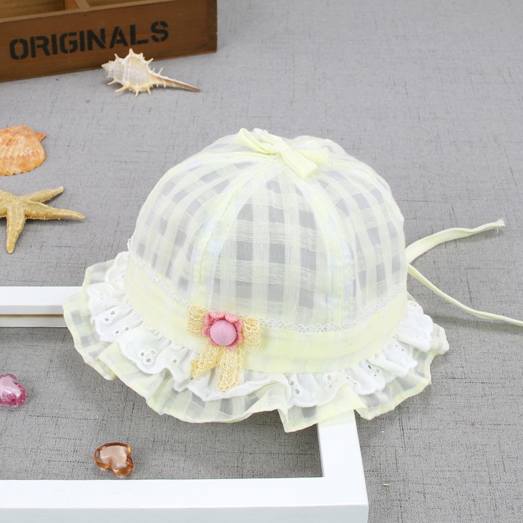 MZ5922 Lace Flower Princess Hat Summer Thin Baby Hat Sun Protection Hat, 46cm