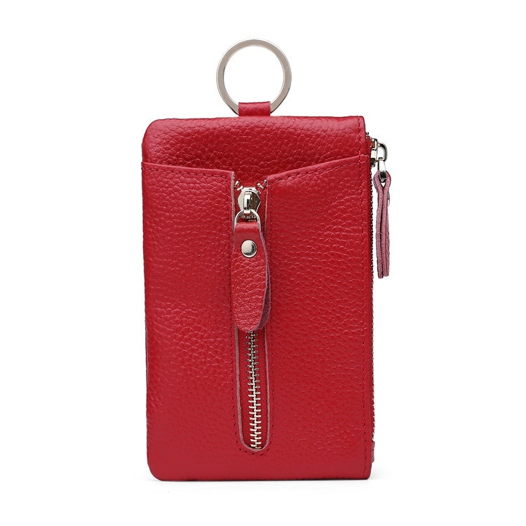 Men Leather Multifunctional Coin Purse Household Large-capacity Key Card Case