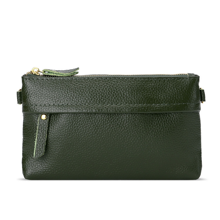 Ladies One-Shoulder Diagonal Mobile Phone Coin Purse, Ink, Lake Blue, Khaki, Jujube Red, Orange, Brown, Red, Navy Blue, Black