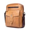 BUFF CAPTAIN 053 Men Leather Shoulder Messenger Bag First-Layer Cowhide Large Capacity Briefcase, Specification:, Large (Yellow Brown), Small (Yellow Brown), Large (Black), Small (Black), Large (Dark Brown), Small (Dark Brown)