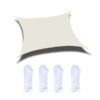 Outdoor Garden Sunshade Sail Waterproof Anti-UV Canopy, Size: 4m x 6m, 4m x 6m