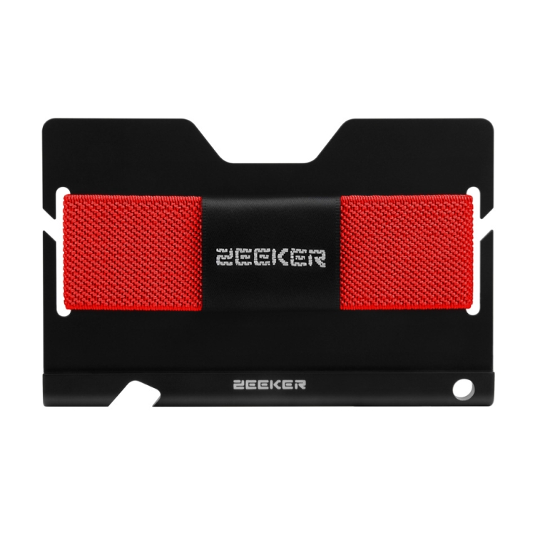 ZEEKER JK03  Aluminum Alloy Card Holder Multi-Function Elastic Band Women And Men Wallet Metal Business Card Holder, Red, Yellow, Green, Blue, Purple, Black, Light Coffee, Dark Coffee