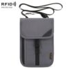 1062 Travel Passport Bag RFID Multi-Function Document Holder Hanging Neck Ticket Protective Case, 1062 Gray, 1062 Rose Red, 1062 Blue, 1062 Purple, 1062 Black, 1062 Light Grey
