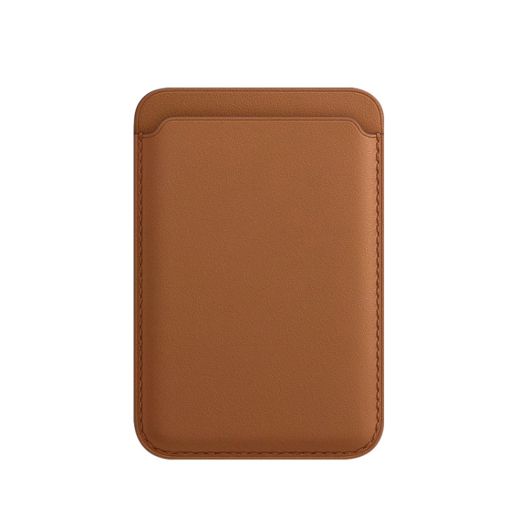 MagSafe Magnetic Leather Card Case Holster For iPhone, Saddle Brown, Indigo Sea BLue, California Poppy, Black, Dark Night Green, Red, Pink