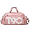 Sports Fitness Bag Large Capacity Luggage Bag Dry Wet Separation With Shoes Position Hand-Held Backpack Travel Bag, Pink White, Pink Yellow, Black and White, Black Yellow, Blue and White, Blue Yellow, Deep Blue White, Dark Blue Yellow, Red White...