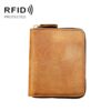 9039 RFID Antimagnetic Leather Zipper Wallet, Vertical 2, Vertical 3, Horizontal 3, Horizontal 4