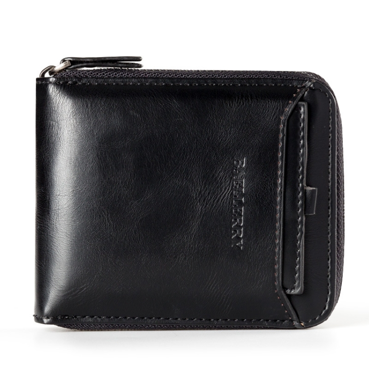 Baellerry D3124 Short PU Leather Wallet Zipper Retro Youth Small Wallet, Black Horizontal, Black Vertical, Brown Horizontal, Brown Vertical, Purple Horizontal, Purple Vertical, Gray Horizontal, Gray Vertical