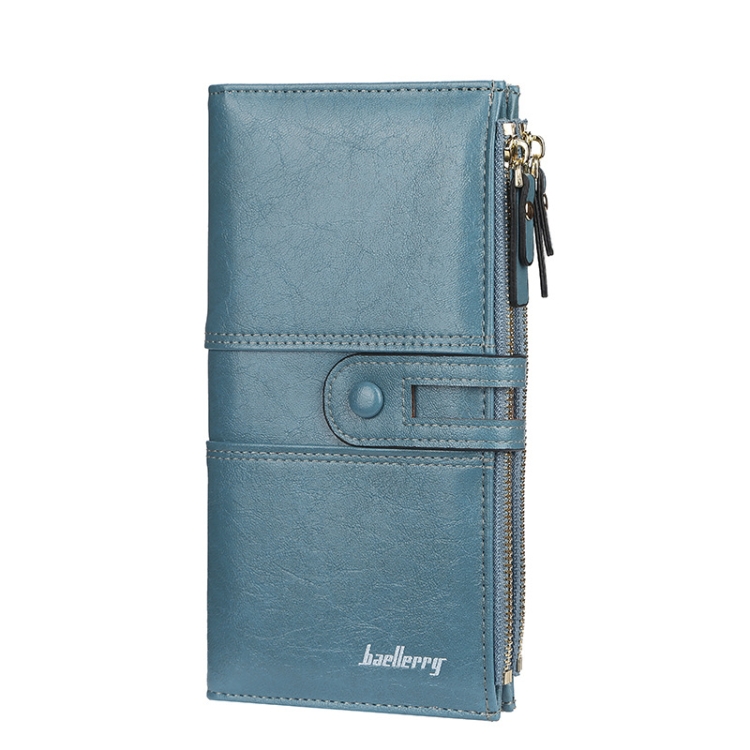 Baellerry Ladies Long Large Capacity Buckle Zip Clutch Multi-Card Wallet, Baellerry Sky Blue, Baellerry Red, Baellerry Black, Baellerry Brown, Baellerry Dark Green, Baellerry let(Pink