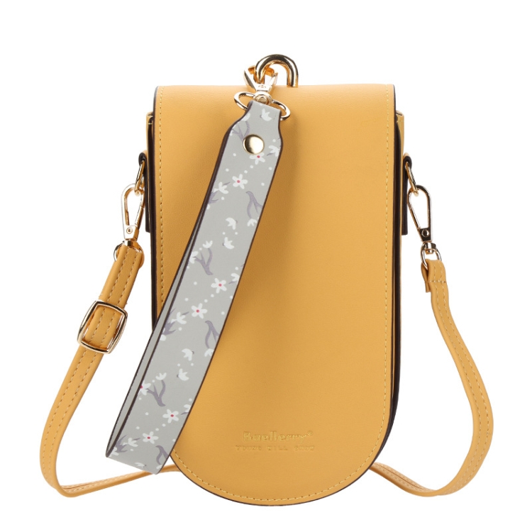 Baellerry Ladies Mobile Phone Bag Multi-card Clutch One-shoulder Diagonal Bag, Yellow, Green, Blue, Black, Brown, Beige, Red-brown, Smoke Purple, Light Blue