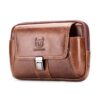 BULL CAPTAIN Multifunctional Leather Mobile Phone Small Waist Bag For Men, Horizontal Brown, Horizontal Black, Vertical Brown, Vertical Black