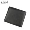 RFID Anti-theft First Layer Cowhide Coin Purse Men Wallet, 965004, K-8018