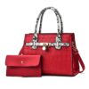 2613 2 In 1 Large Capacity Stone Pattern Bags, Red, Khaki, Green, Black, Pink, Coffee, Soil Yellow