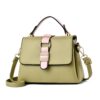 08818 Multifunctional Lady Small Square Handbag, Green, Black, Orange, Pink, Rice Gray, Apricot