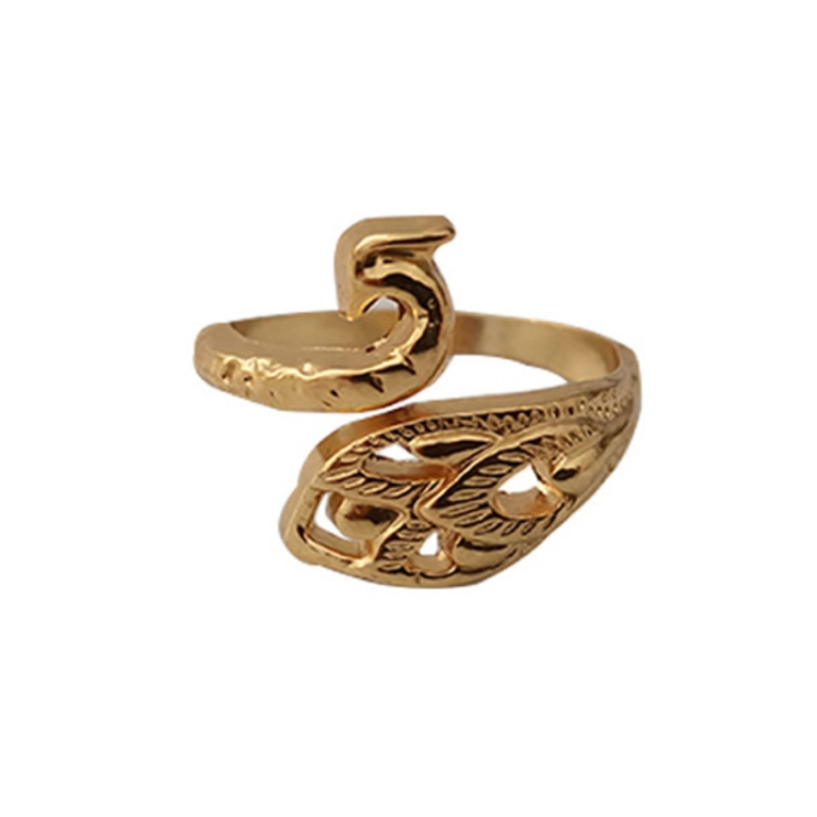 Ethnic Style Hook Line Ring Retro Jewelry Sewing Tools, Peacock Golden, Peacock Silver, Koi Golden, Koi Silver