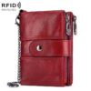 BP804 RFID Anti-Theft Wallet Multi-Function Buckle Zipper Retro Leisure Coin Purse, BP804 Red, BP804 Khaki, BP804 Blue, BP804 Black, BP804 Brown
