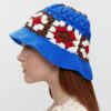 Flower Fisherman Hat Summer Hollow Breathable Knitted Wool Cap, M