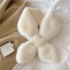 Autumn and Winter Windproof Plush Warm Cross Scarf