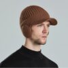 Men Outdoor Ear Protection Woolen Cap Warm Thickened Baseball Cap