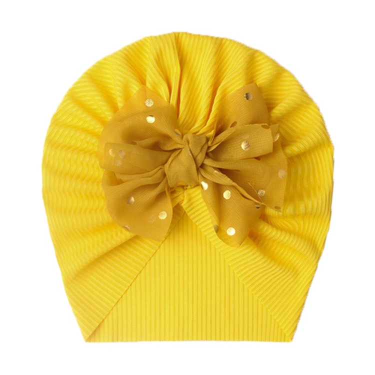 X-21005 Soft Threaded Baby Hats Children Bow Turban Cap