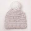 X-22044 Baby Knitted Cap Children Autumn and Winter Fur Ball Warming Cap