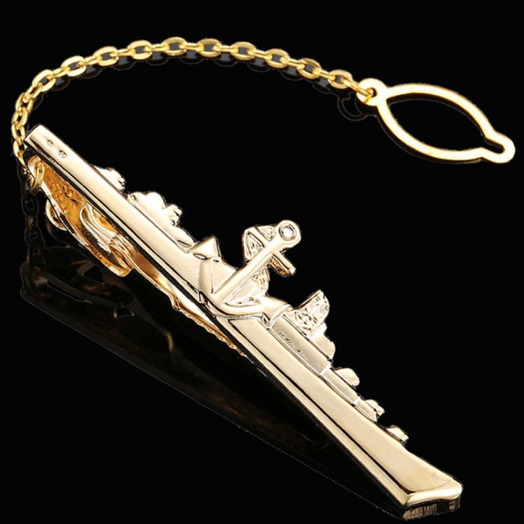 Men Business Formal Wedding Tie Clips, Color: Gold Trumpet, Gold Ship, Gold Trumpet, Gold Treble Symbol, Gold Aircraft, Silver Black, Red Trapezoidal, Red S Shape, Black S Shaped, Silver Treble Symbol, Silver Golf, Silver Wings, Gold Wings...