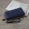 Large Stone Wallet Zipper Women Wallet Long Coin Purse
