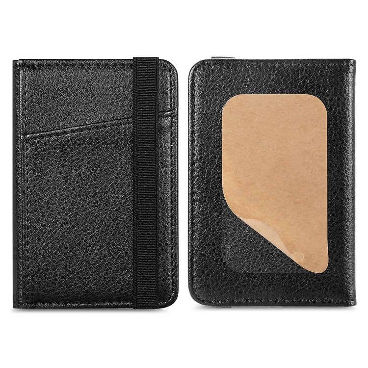 Multifunctional PU Leather Phone Back Sticker Card Bag With Bracket Function
