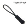 10pcs /Pack TPU Plastic Slider Zipper Cord Caterpillar Puller