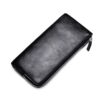 Men Long Wallet Soft Leather Zipper Mini Phone Bag Clutch Bag, JC225-2 Black, JC225-2 Coffee, JC225-2 Brown
