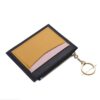 Women PU Leather Small Wallet Short Ultra-thin Color Contrast Splicing Card Holder, Contrast Black, Contrast Orange, Contrast Brown, Contrast Pink