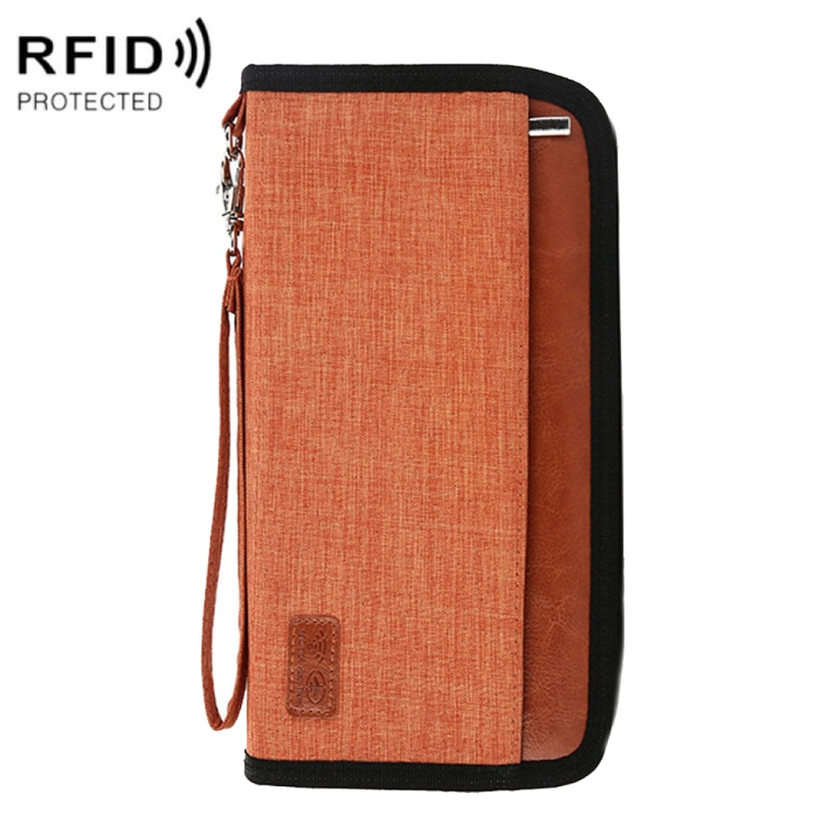 Multifunctional RFID Anti -Theft Passport Package Travel Air Ticket Pocket Card Large Capacity Document Storage Package