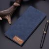DEABOLAR Large Capacity Men Long Wallet Ultra-thin Paneled Soft Wallet