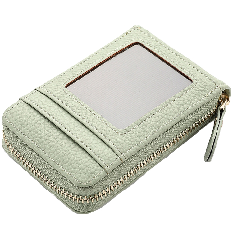 DEABOLAR Large-capacity Multi-slot Short Organ Card Holder PU Leather ID Cover Zipper Coin Purse