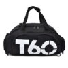 Fitness Football Backpack Swimming Taekwondo Waterproof Nylon Multi-purpose Travel Bag, Simple Black Bottom White Word, Simple Black Bottom Yellow Word, Simple Simple Black Bottom Blue Word, Simple Orange, Simple Army Green, Simple Dark Gray, Simple...