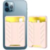 AhaStyle PT133-A-S Mobile Phone Adhesive Silicone Card Case, Pink, Black, Gray, Blue