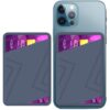 AhaStyle PT133-C-S Silicone Adhesive Card Case, Blue, Black, Pink, Gray