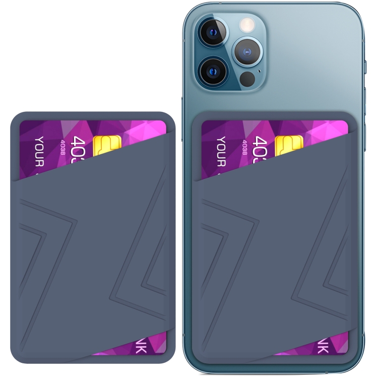 AhaStyle PT133-C-S Silicone Adhesive Card Case, Blue, Black, Pink, Gray