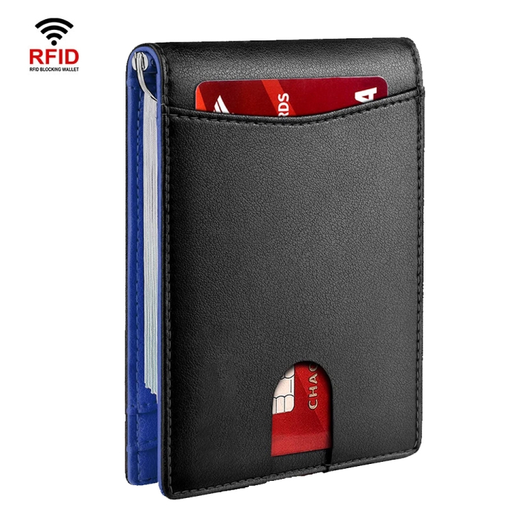 RFID Anti-Theft Brush Leather Multi Card Pocket Coin Wallet Credit Card Case, (Flat Pattern+Blue Inside), (Carbon Fiber+Orange Inside)A, (Carbon Fiber+Blue Inside)B, (Carbon Fiber+Black Inside)C, (Flat Pattern+Black Inside)D, (Flat Pattern+Orange Inside)E