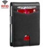 RFID Anti-Magnetic And Anti-Theft Leather Multi-Card Credit Card Wallet Coin Purse, (Black), (Beige), (Carbon Fiber Black+Black Inside), (Carbon Fiber Black+Orange Inside), (Carbon Fiber Black+Blue Inner)