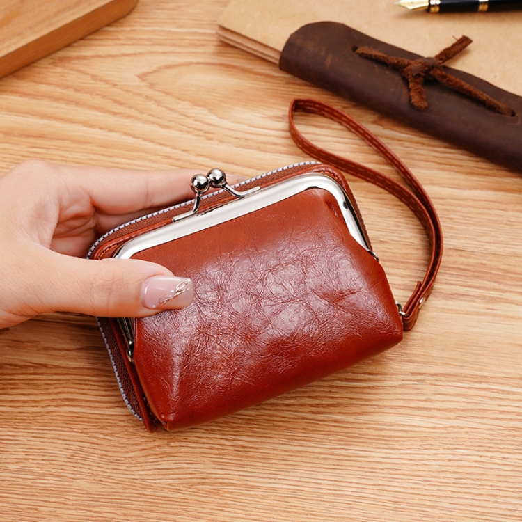 Ladies Buckle Coin Purse Detachable Large Capacity Clutch Bag Multi-card Slot Wallet