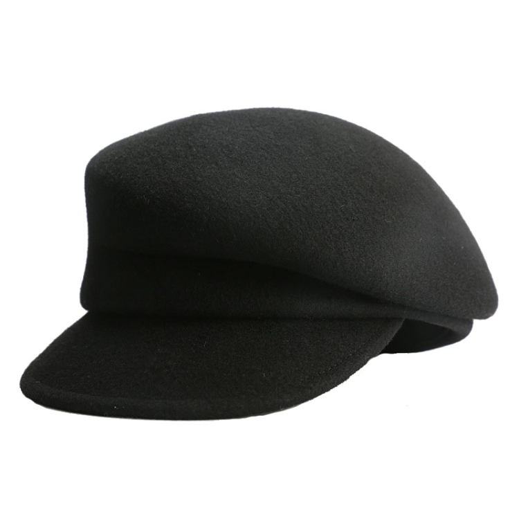 Autumn Winter Wool Beret Breathable Duck Tongue Cap, Adjustable