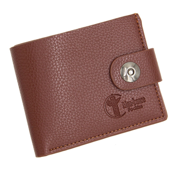 MenBense Men Short Magnetic Clasp Wallet Multi-Card Coin Purse