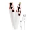 2 In 1 Electrical Eyebrow Trimmer Ladies Shaver Eyebrow Shapers, USB Charging White