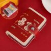 Festive Cartoon Snap-Type Anti-Degaussing Card Holder Lucky Change ID Storage Bag, Get Rich, Make a Fortune, Rising Luck, Be in Good Luck, Too Difficult, Good Luck, Excellent, Red, Blue
